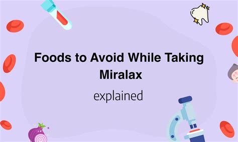 Foods to Avoid When Taking Miralax MENU Drugs & Medications Miralax Food Interactions Miralax View Free Coupon Should I avoid certain foods while taking Miralax Very Important A. . Foods to avoid while taking miralax